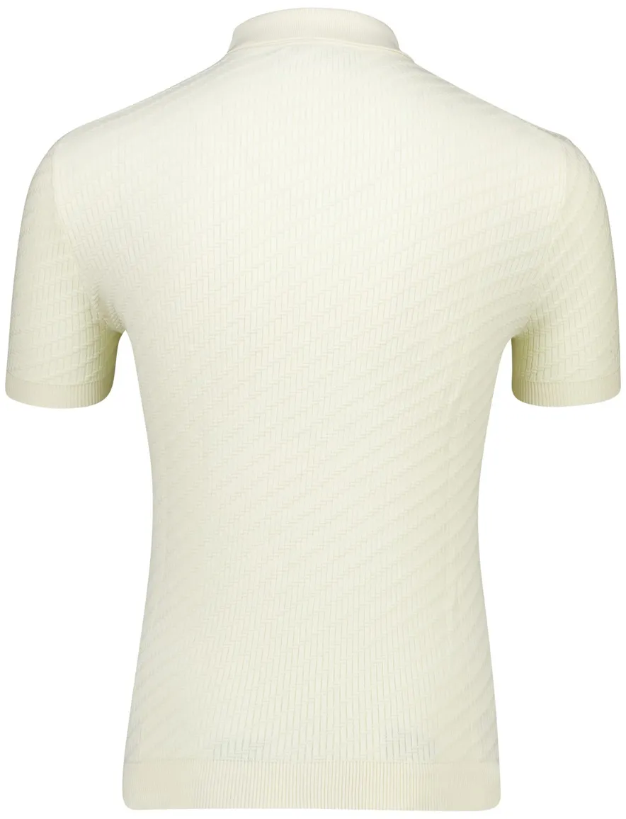 Born with appetite simon knitted polo creme katoen