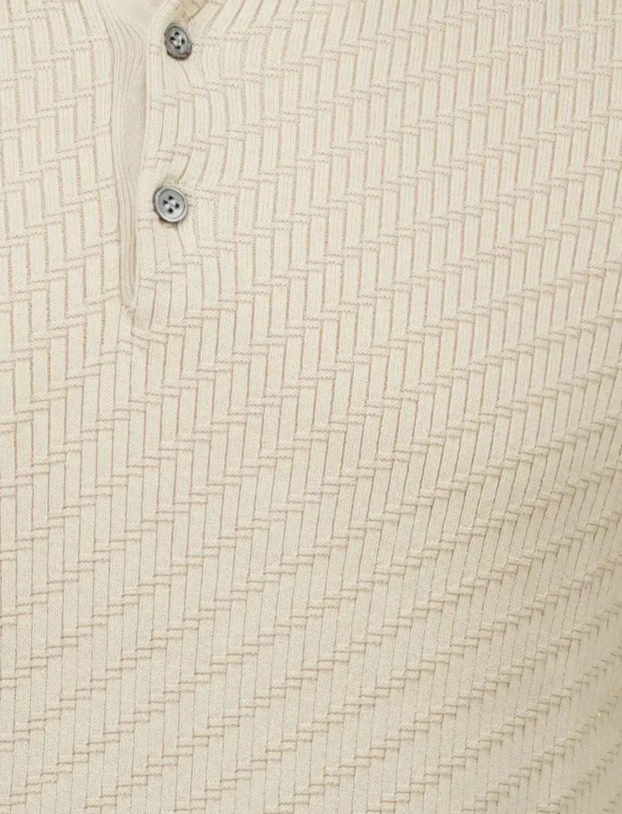 Born with Appetite SImon knitted polo beige