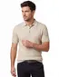 Born with Appetite polo beige effen normale fit katoen