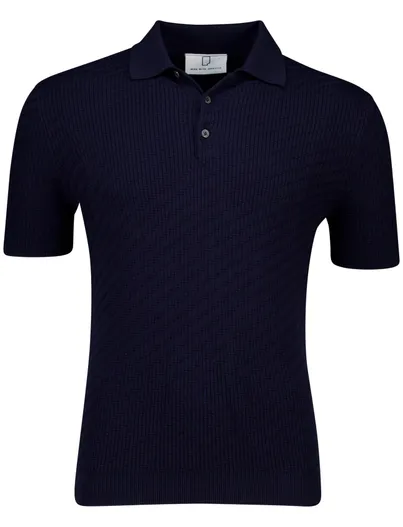 Born With Appetite Born with appetite simon knitted polo donkerblauw
