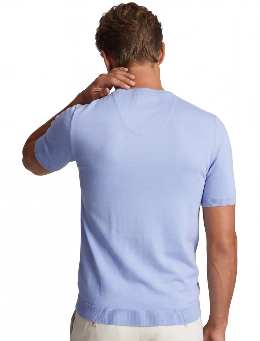 katoenen Born with Appetite T-shirt lichtblauw normale fit