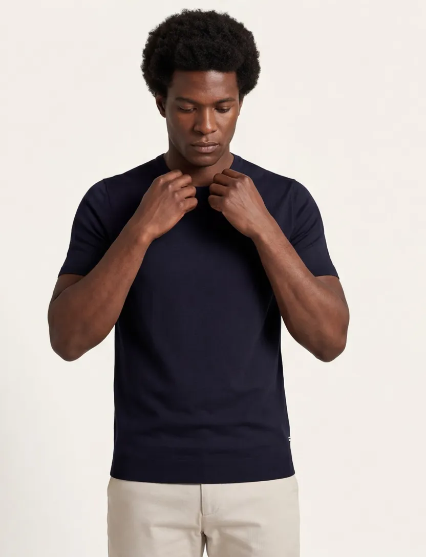t-shirt Born With Appetite donkerblauw
