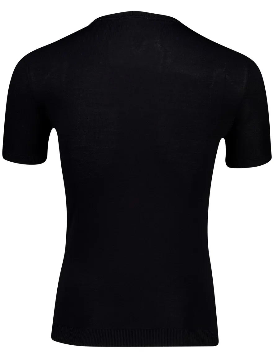 Born With Appetite Wake Knitted T-shirt Zwart