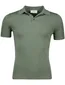 Born with appetite knitted polo groen effen
