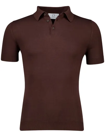 Born With Appetite Born With Appetite wolf knitted polo bruin katoen