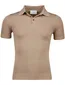 Born with appetite polo knitted bruin effen