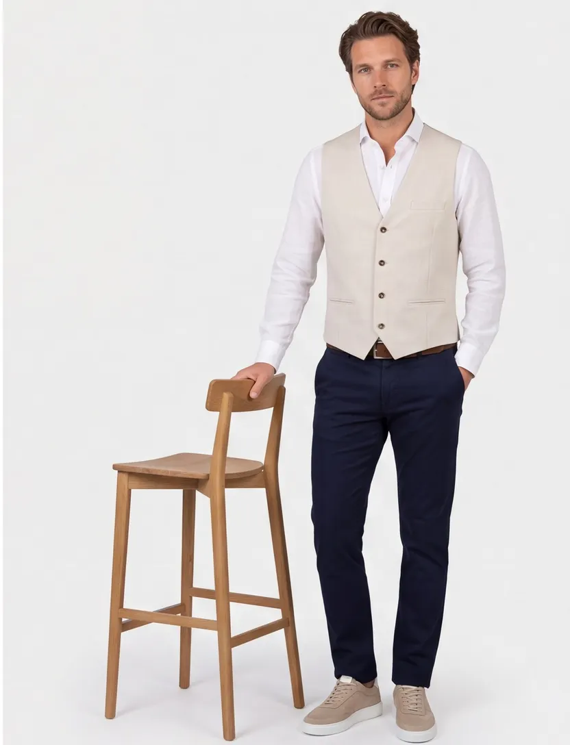 Born with Appetite Kris gilet beige