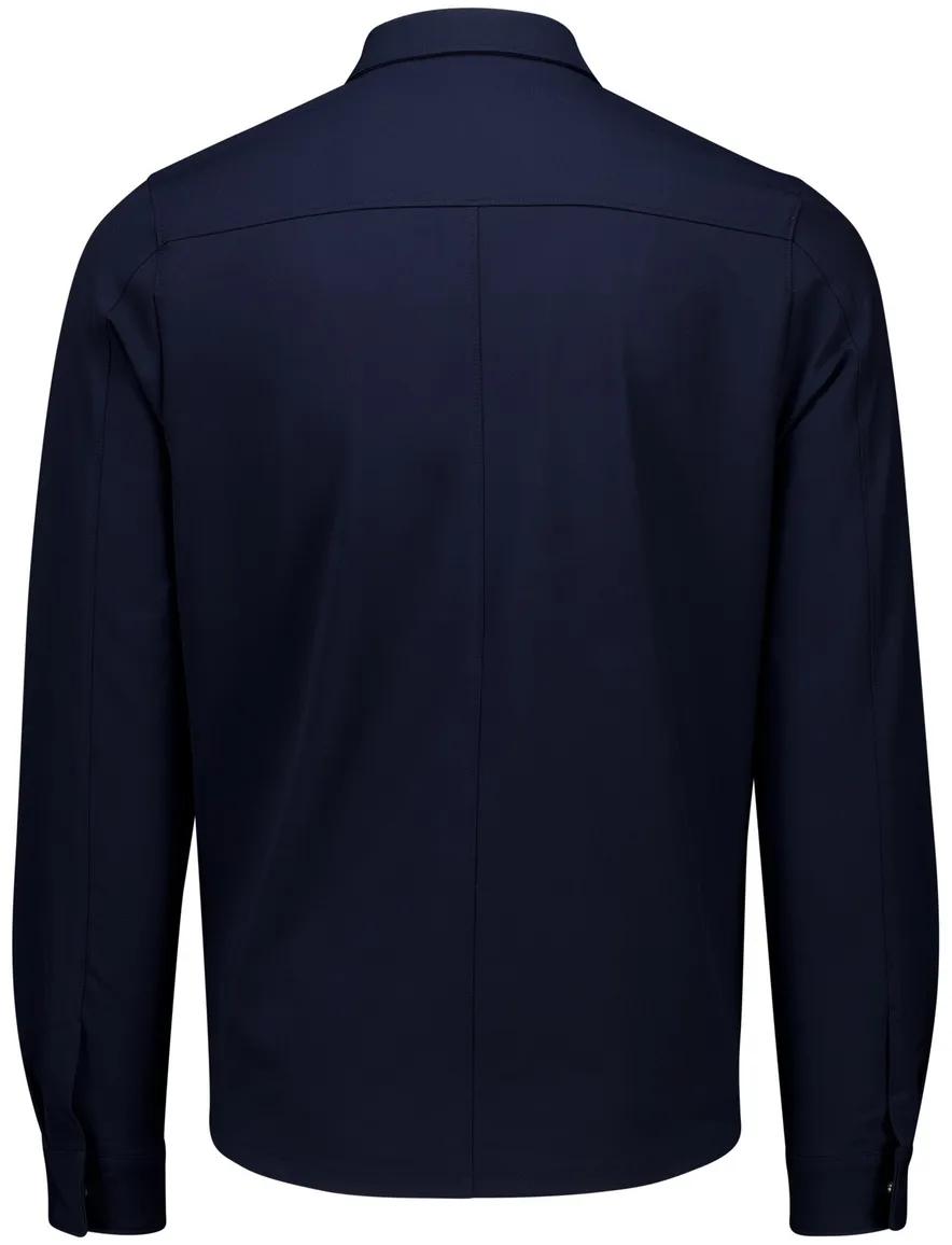 Born With Appetite overshirt met rits donkerblauw