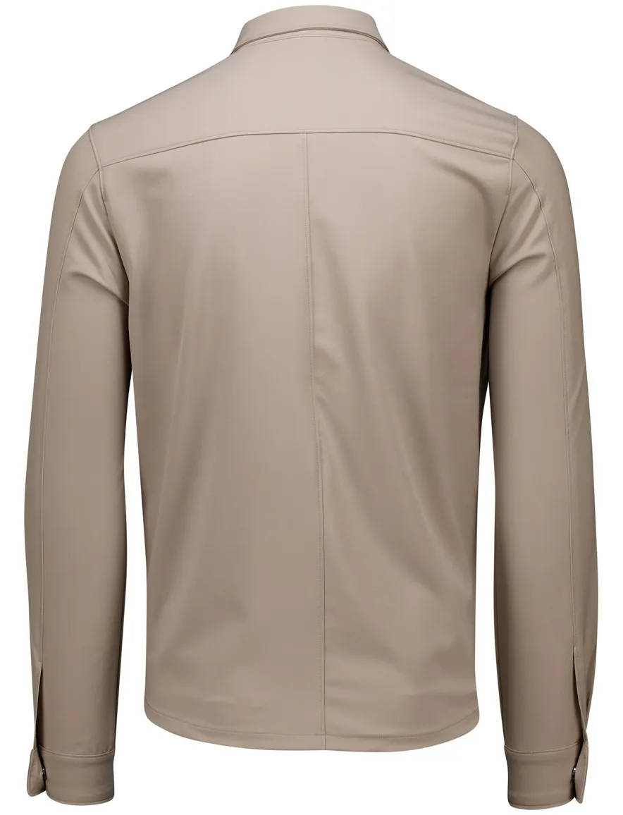 Born With Appetite overshirt met rits beige nylon