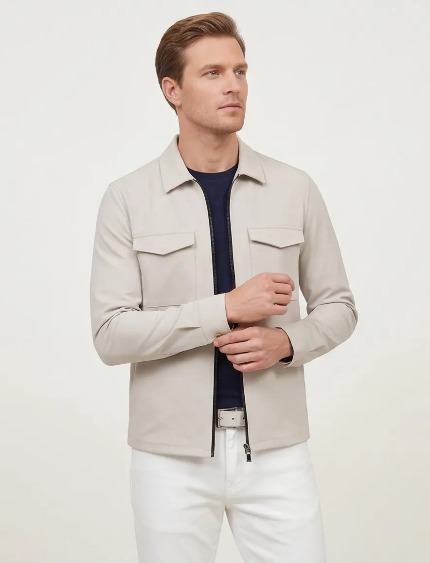 Born with Appetite overshirt beige