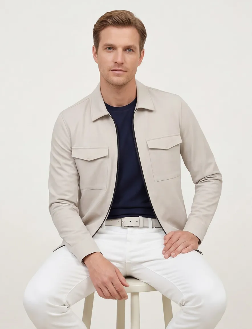 Born with Appetite overshirt beige