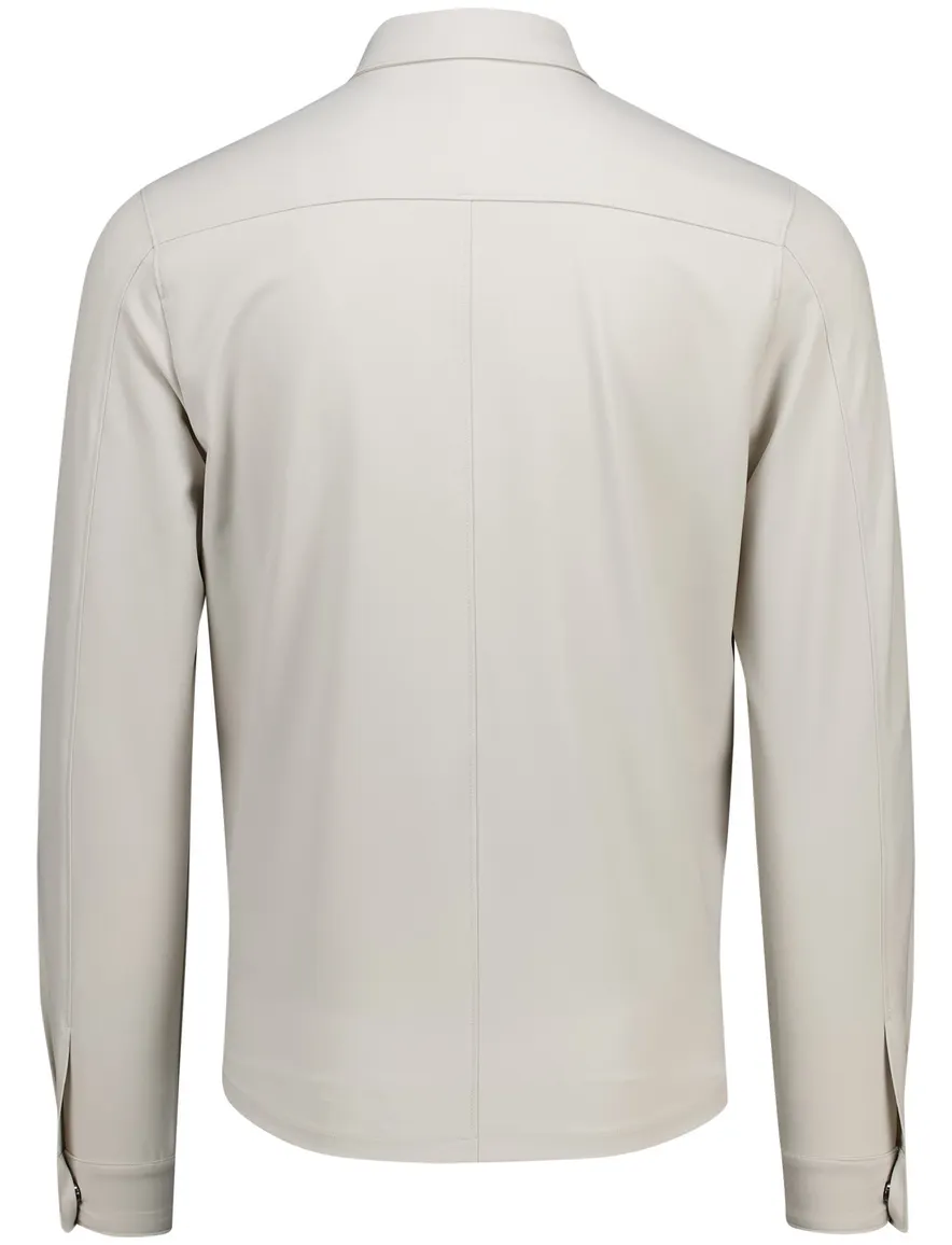 Born with Appetite overshirt met rits crème