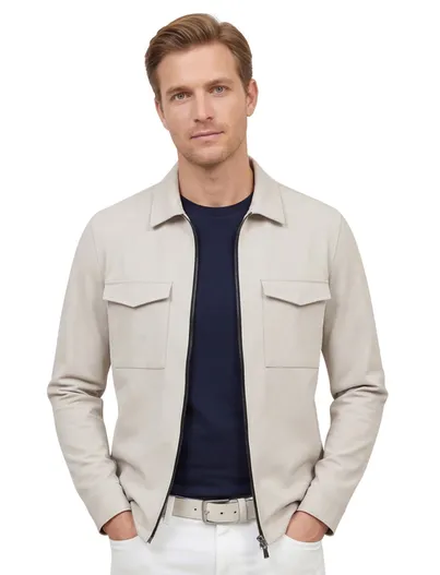 Born With Appetite Born with Appetite overshirt met rits crème