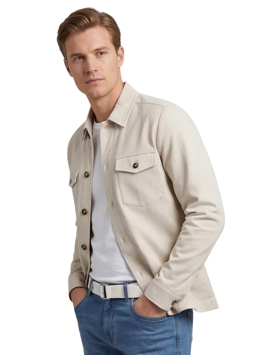 Born With Appetite Overshirt Dustin beige
