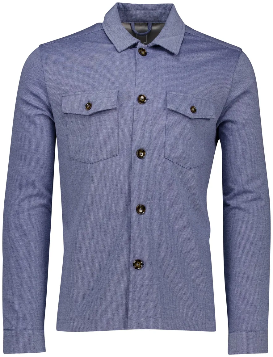 Born With Appetite Dustin shirtjacket blauw gemêleerd