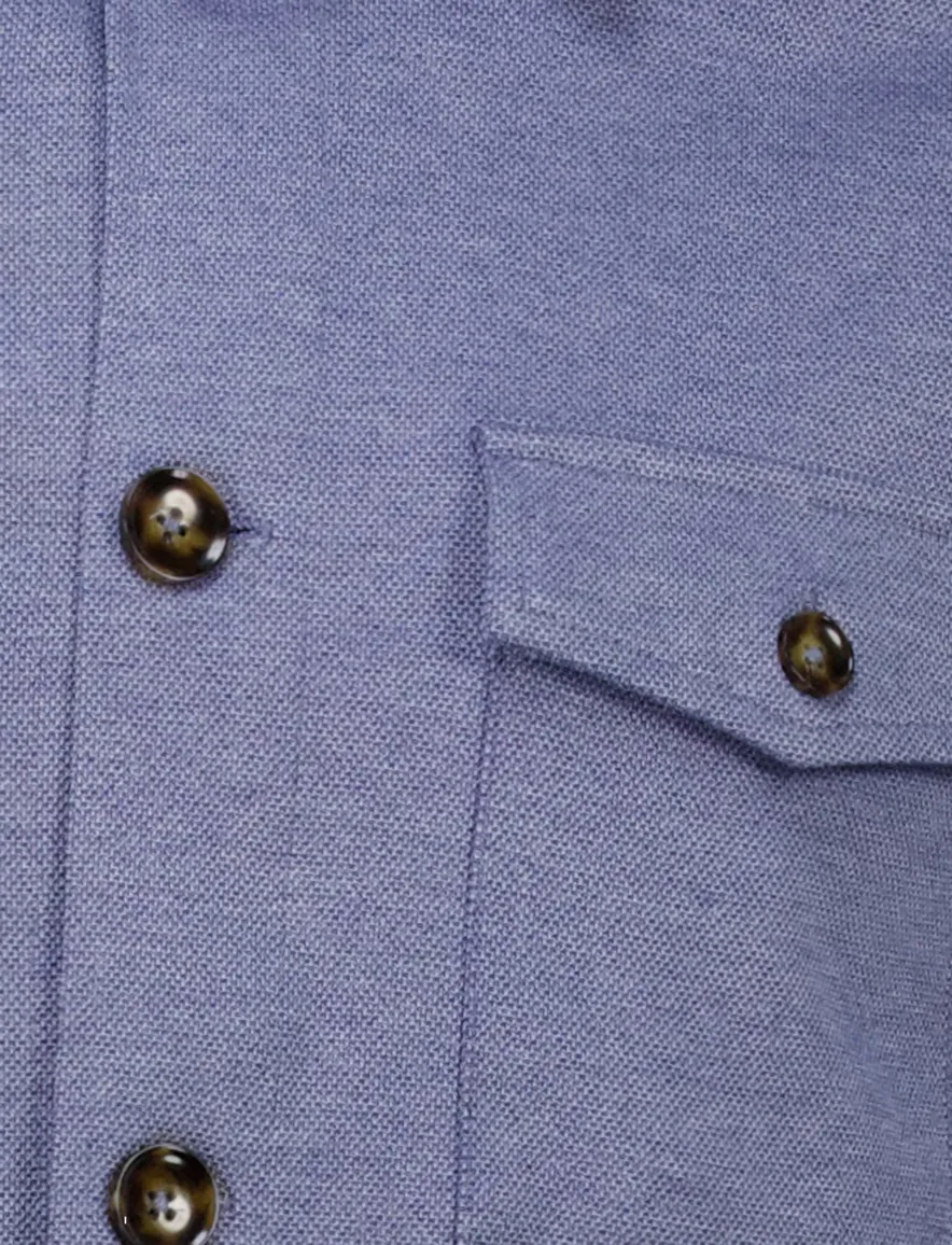 Born With Appetite Dustin shirtjacket blauw gemêleerd