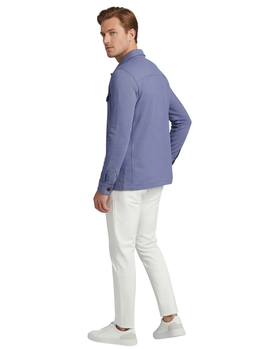 Born With Appetite Dustin shirtjacket blauw gemêleerd