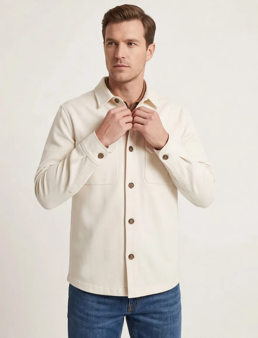 Born with Appetite Owen shirtjacket creme