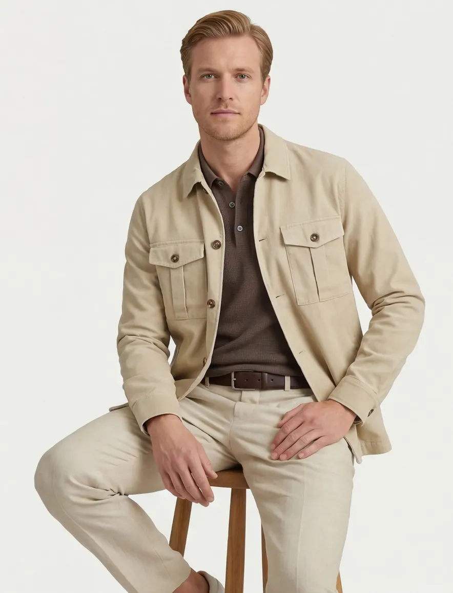 Born With Appetite Overshirt Owen beige