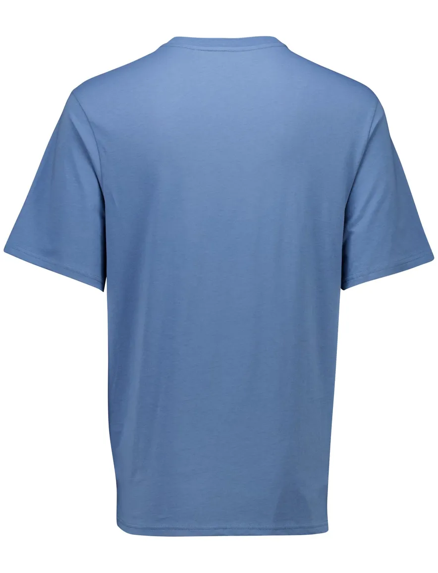 Schiesser single jersey shortama blauw comfort fit