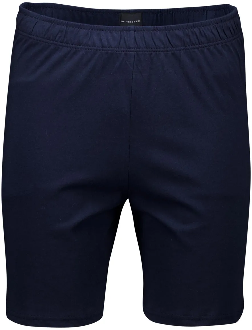 Schiesser shortama rood zwart comfort fit