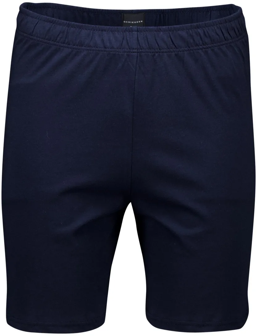 Schiesser shortama rood zwart katoen