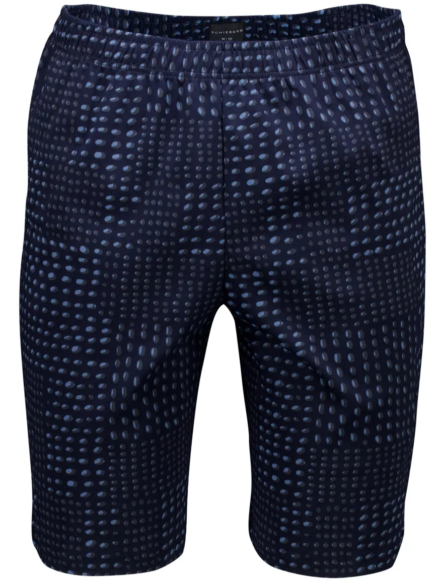 Schiesser single jersey pyjama short donkerblauw