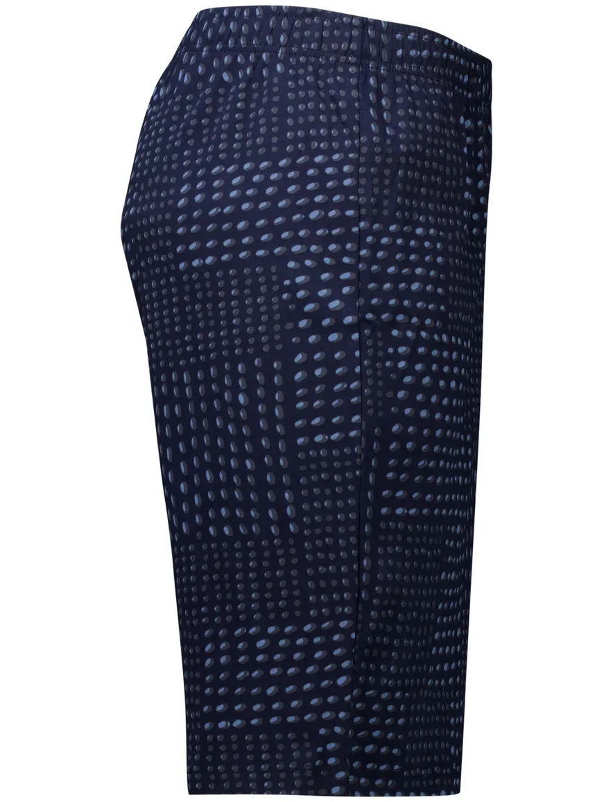 Schiesser single jersey pyjama short donkerblauw