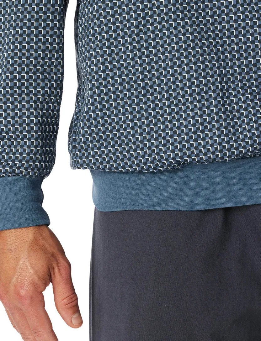 Schiesser pyjama blauw geprint