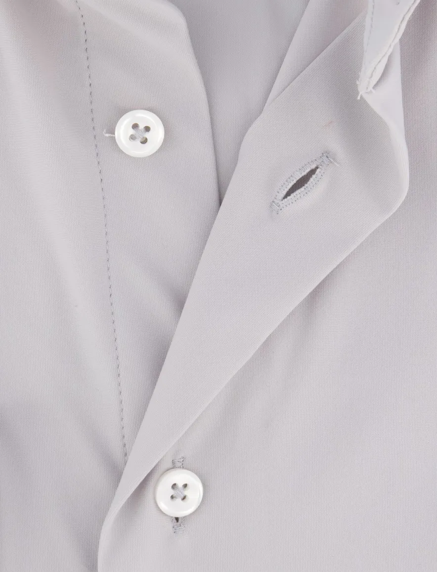 Cavallaro Napoli overhemd grijs Tanisco effen stretch
