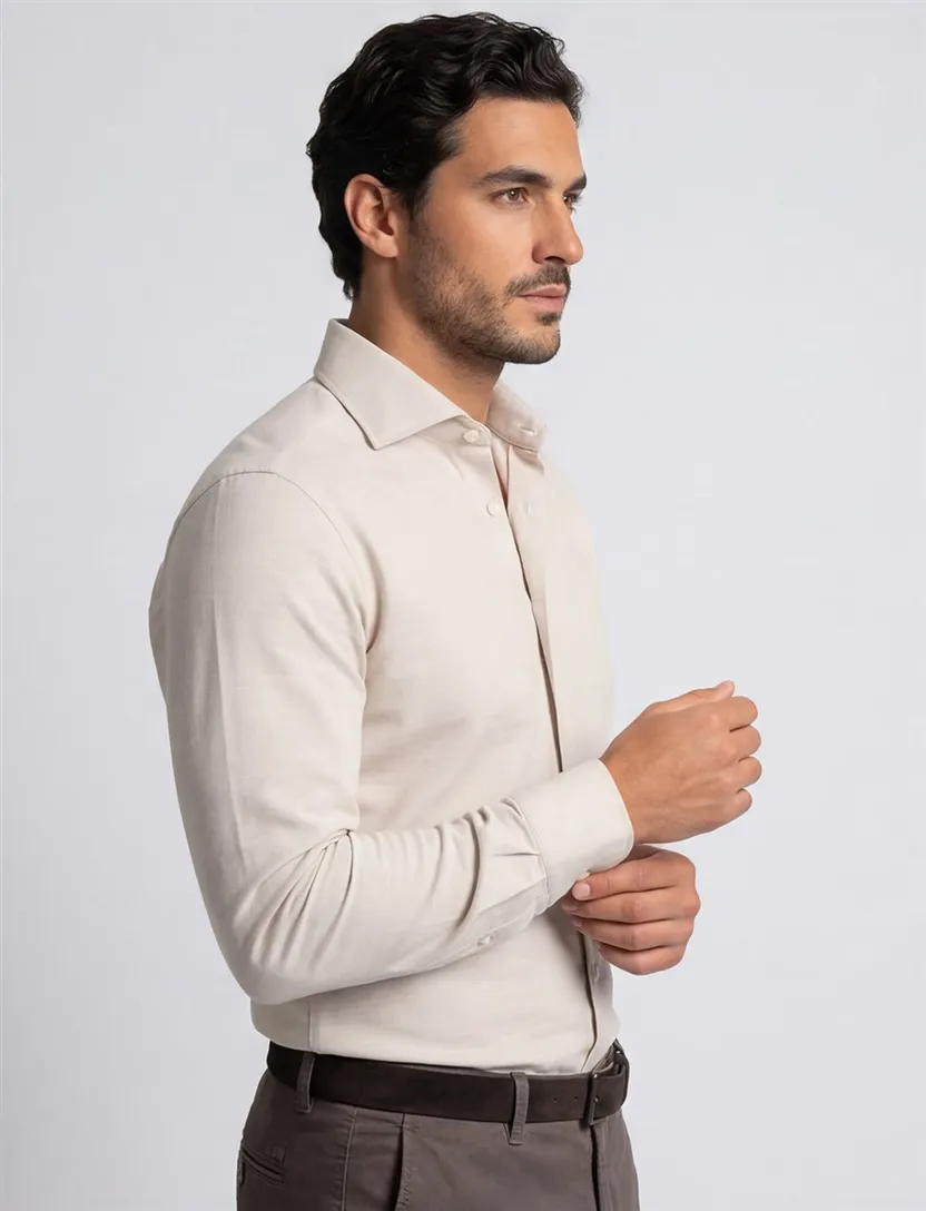 business overhemd Cavallaro beige