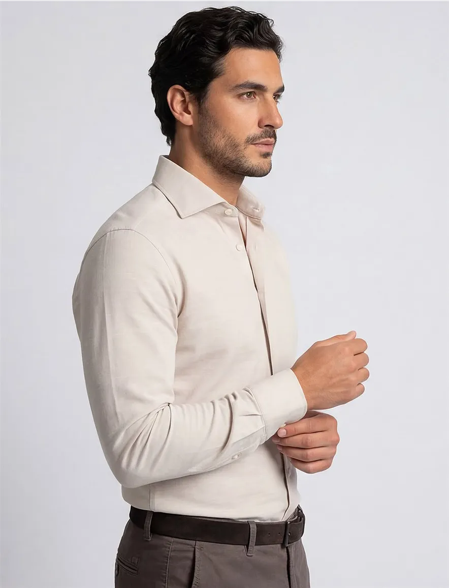 Cavallaro business overhemd beige