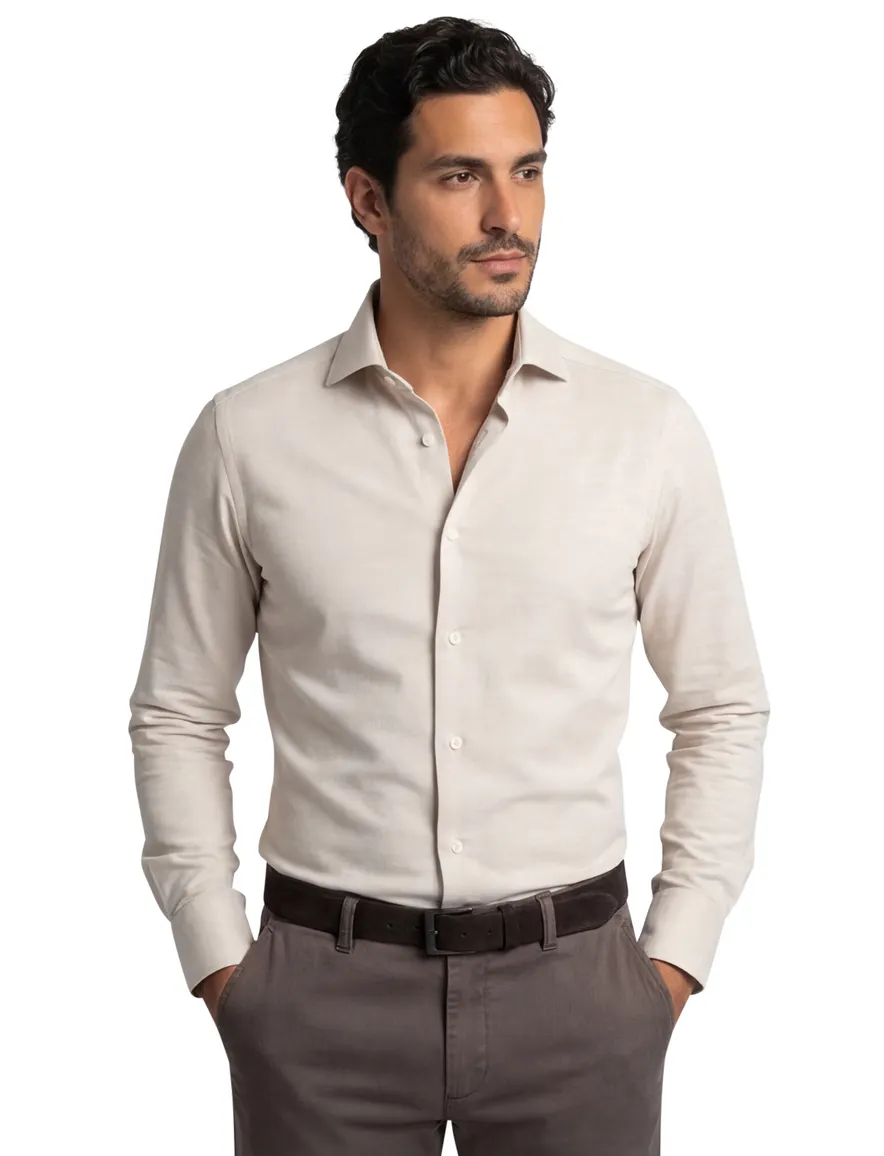 Cavallaro business overhemd beige