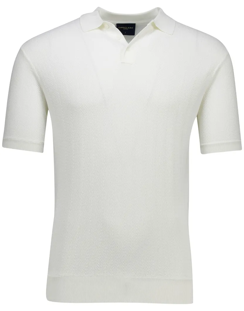 Cavallaro Napoli Miro polo gebreid wit 3-knoops