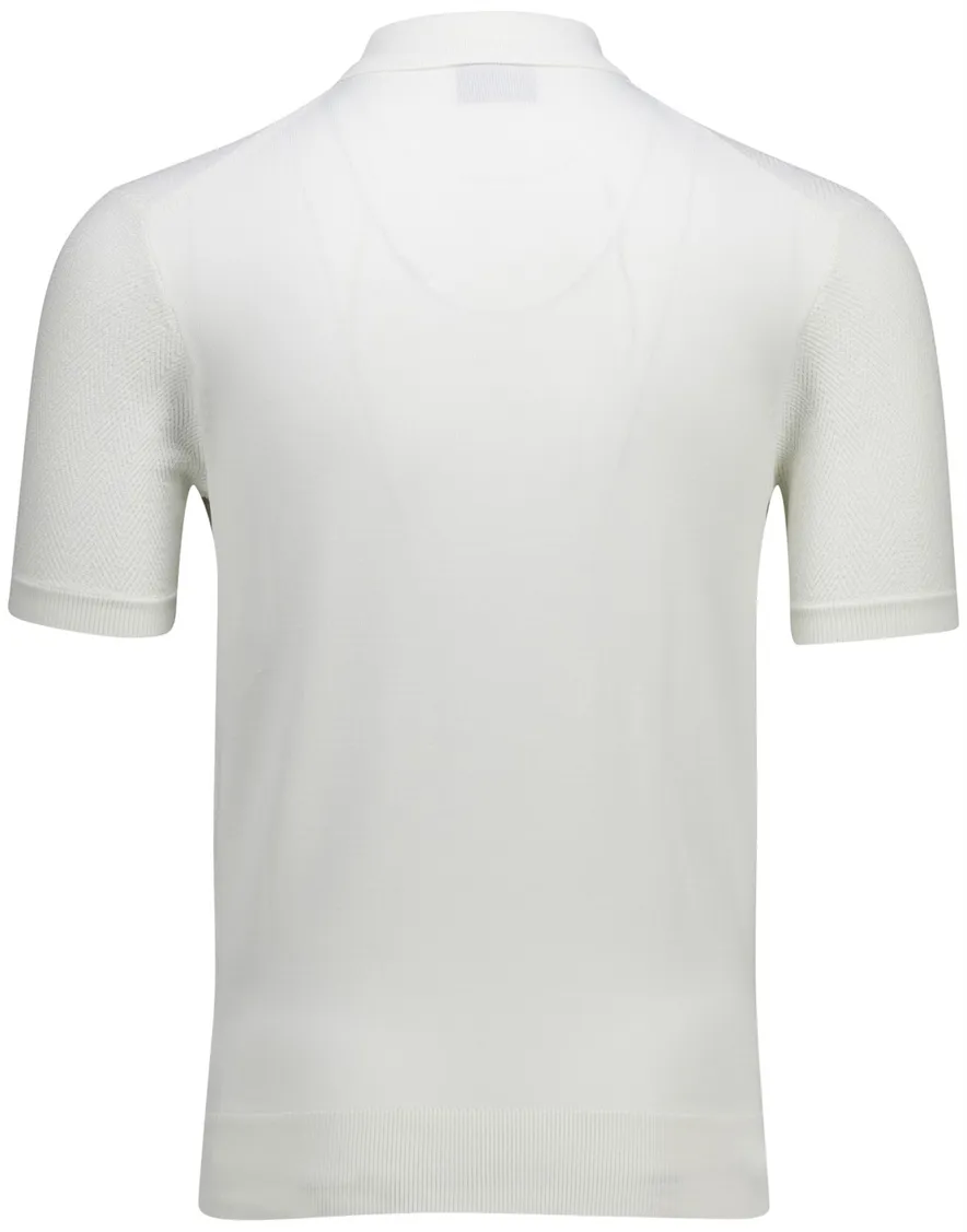 Cavallaro Napoli Miro polo gebreid wit regular fit