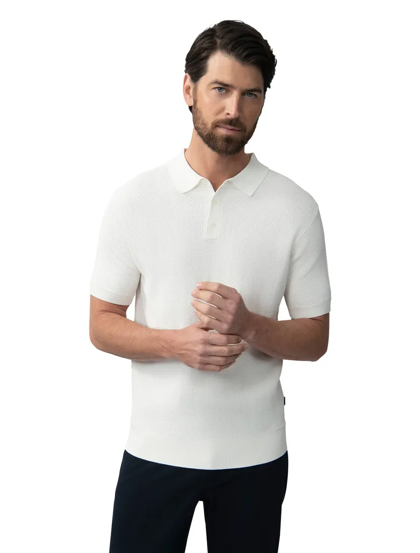 Cavallaro Napoli Miro polo gebreid wit 3-knoops
