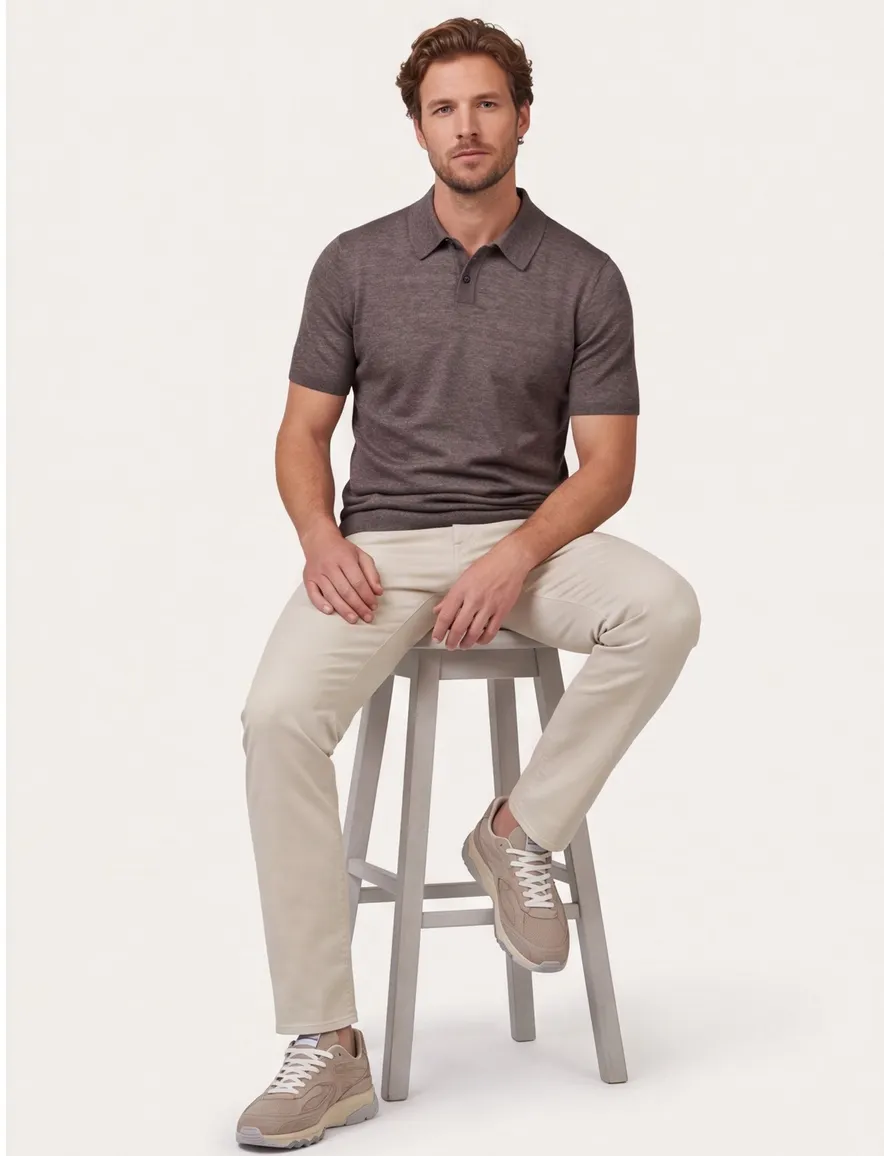 Cavallaro Castro Polo bruin gebreid