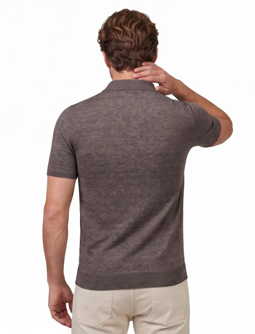Cavallaro Castro Polo bruin gebreid