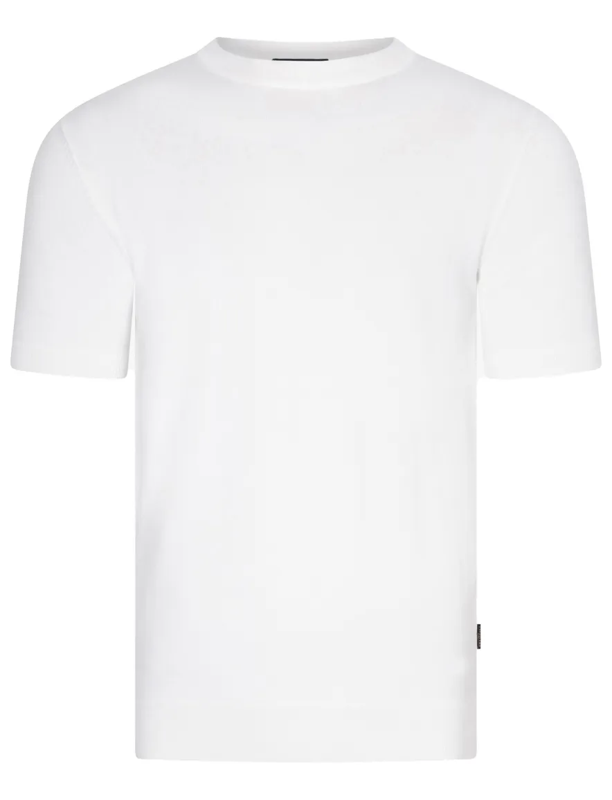 Cavallaro Milo t-shirt wit effen slim fit katoen