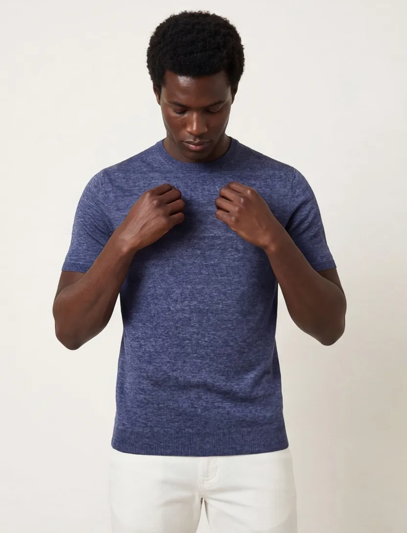 Cavallaro Castro t-shirt donkerblauw effen