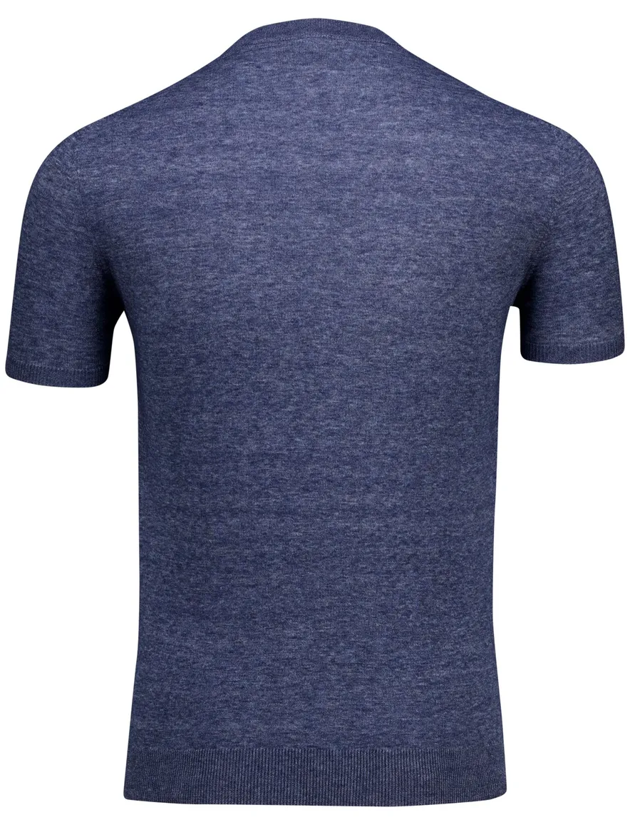 Cavallaro Castro t-shirt donkerblauw effen slim fit katoen