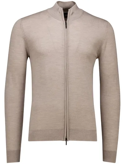 Cavallaro Cavallaro Napoli Saronno full zip vest beige