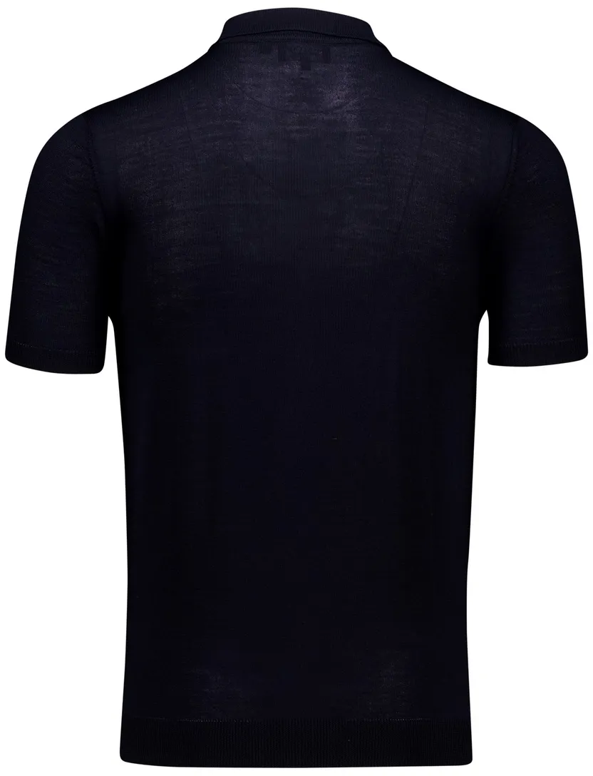 Cavallaro Olmo Polo donkerblauw gebreid slim fit