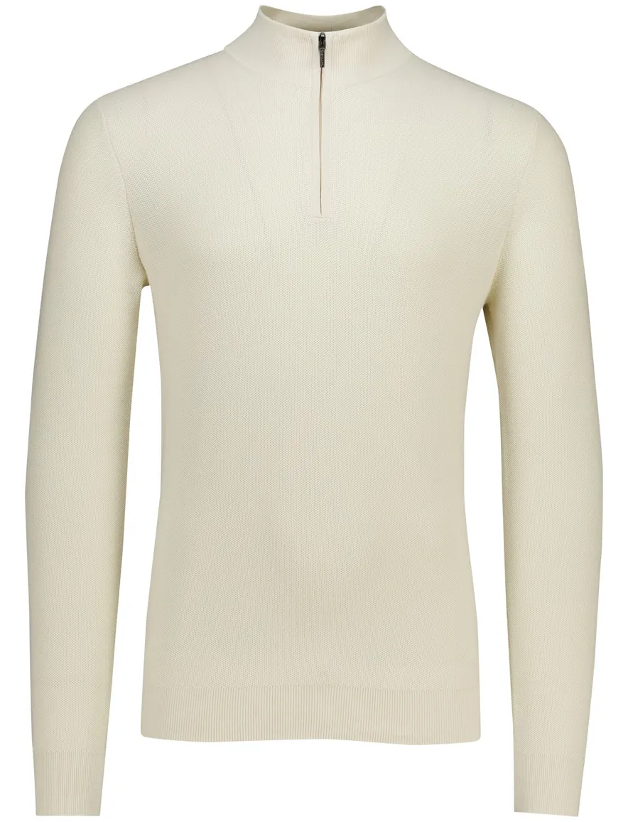 Cavallaro Napoli Pulciano half zip trui off white