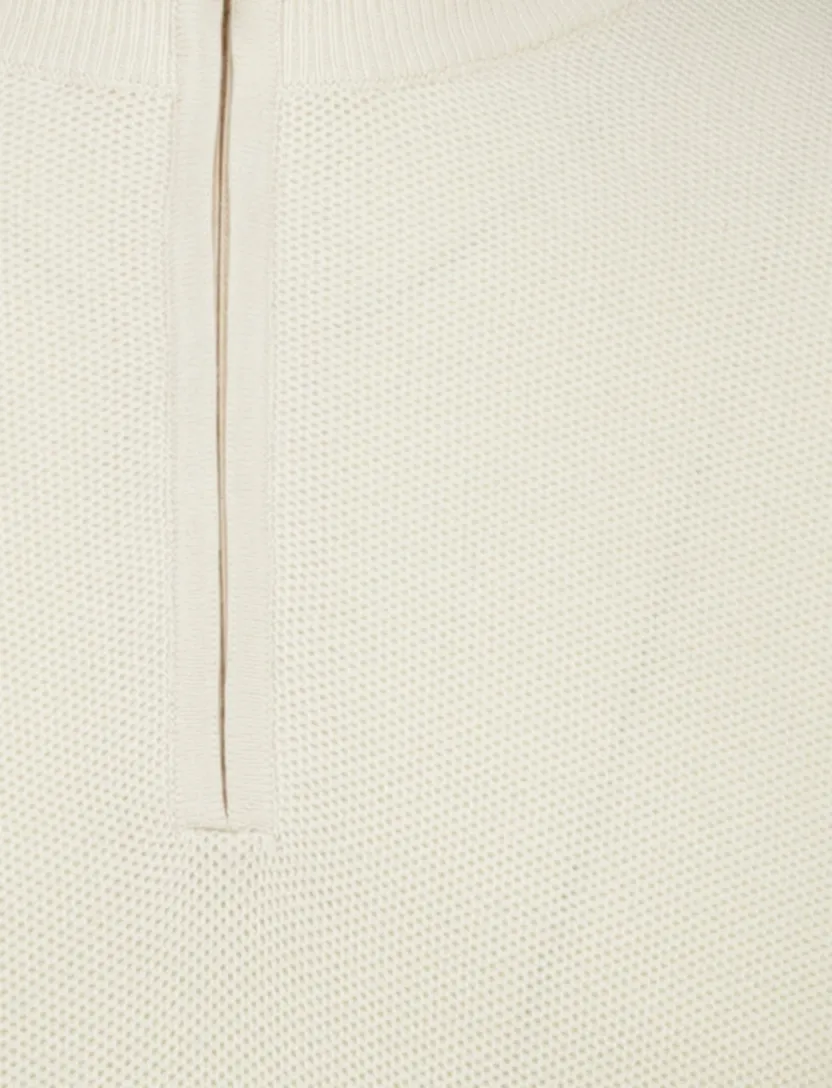 off white Napoli Pulciano half zip trui