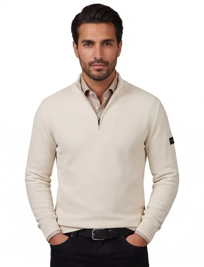 Cavallaro Cavallaro Napoli Pulciano half zip trui off white