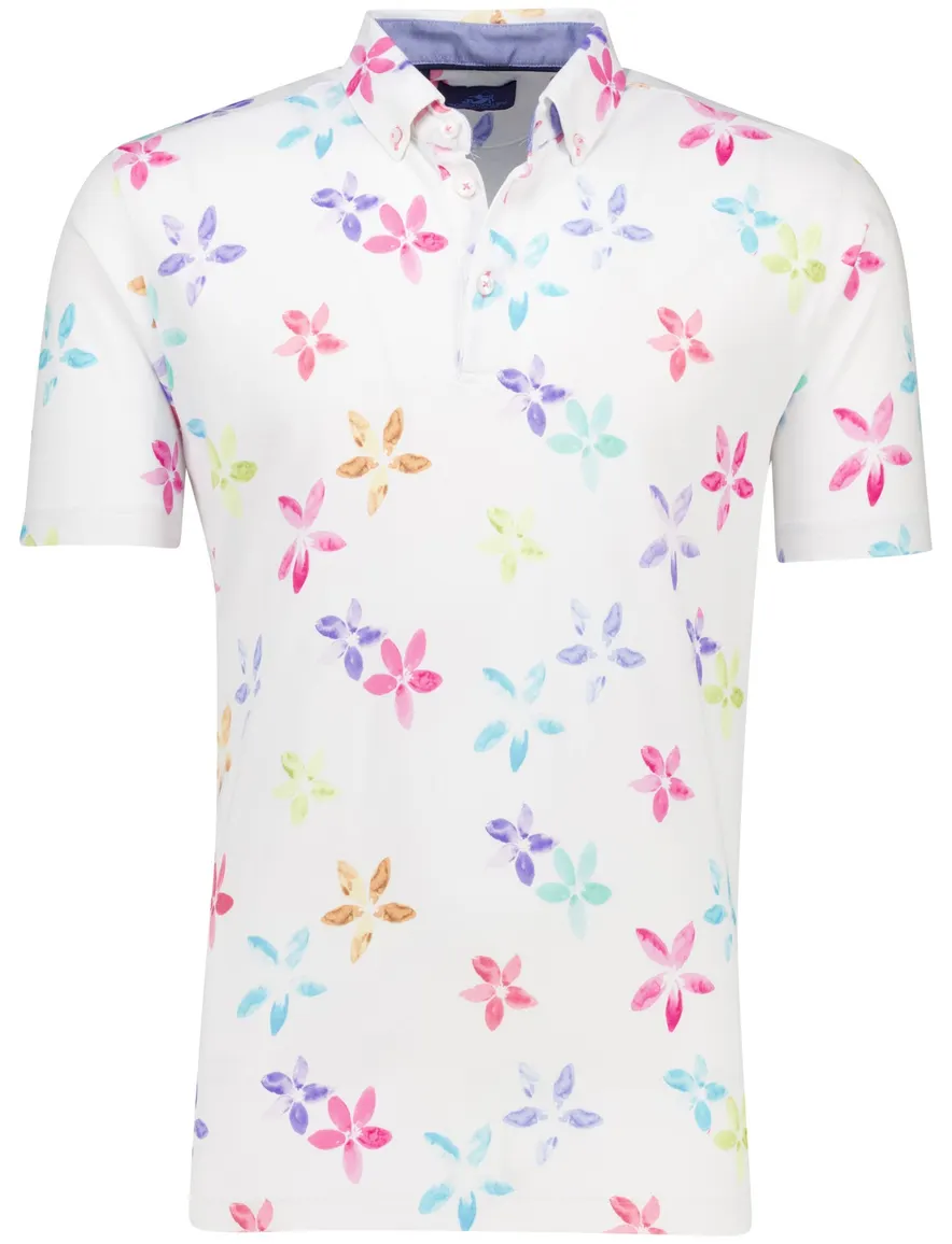 Eden Valley polo wit regular fit korte mouw katoen