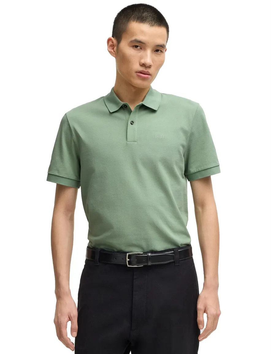 Bonneterie Pallas poloshirt groen effen