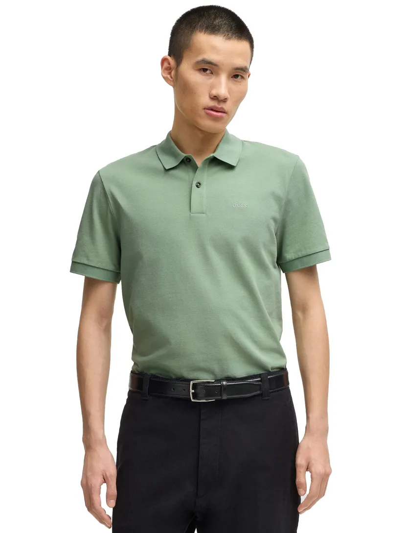 Bonneterie poloshirt Pallas groen 2-knoops
