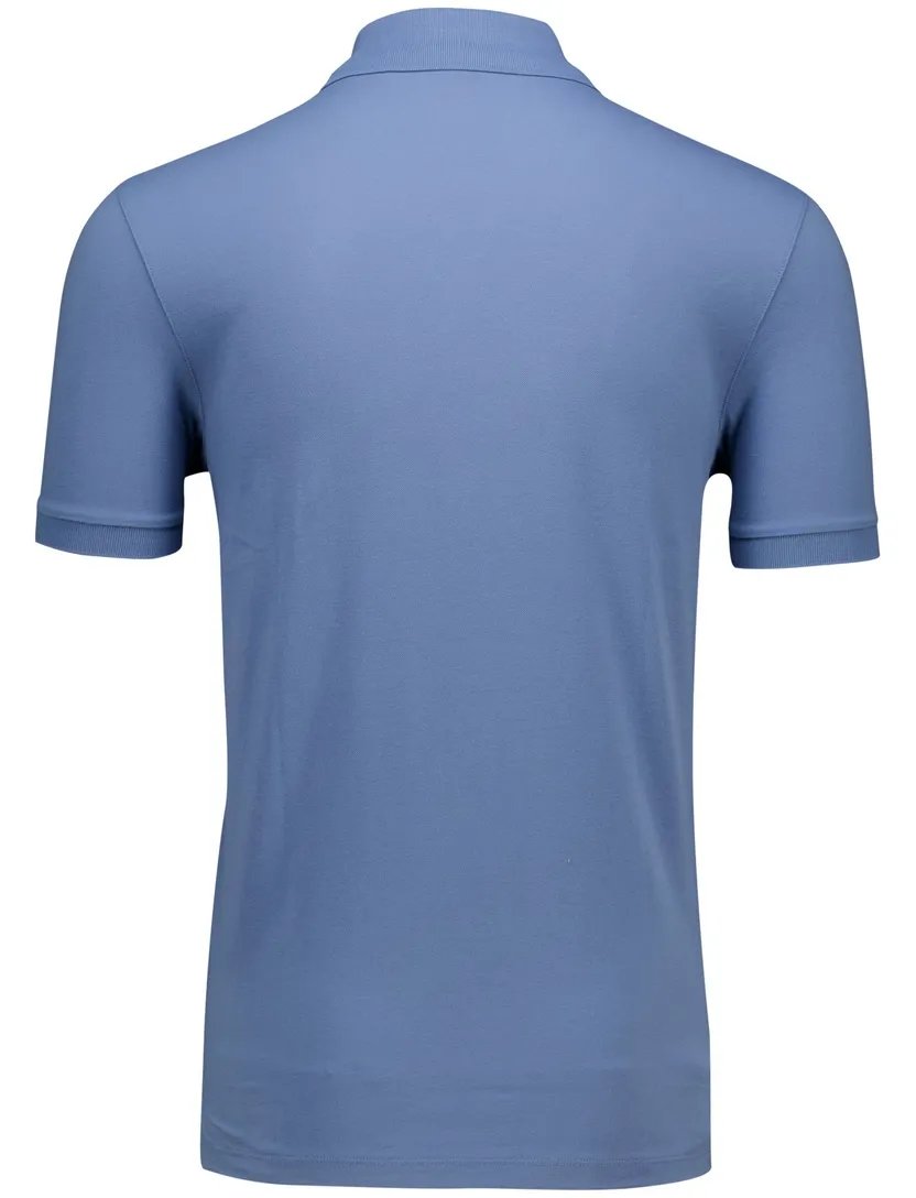 BOSS orange polo blauw Pallas effen korte mouw